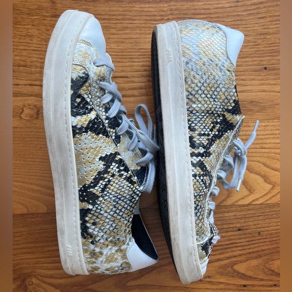 P448 Women’s John Metallic Snakeskin Print Sneakers - Picture 6 of 6